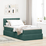 Letto con Contenitore Verde Scuro 90 x 200 cm Velluto 3370794