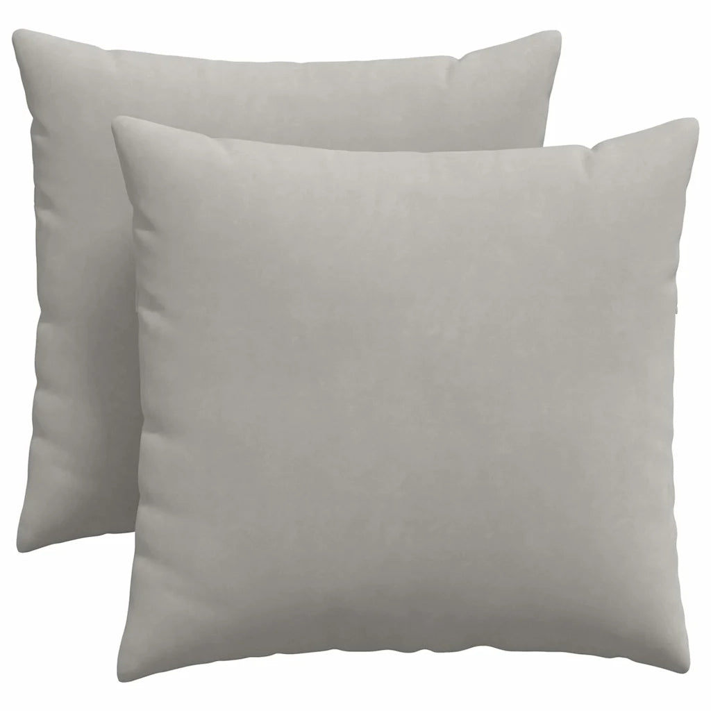 Cuscini da Divano 2 pcs Grigio chiaro 45 x 45 cm Tessuto 42013941