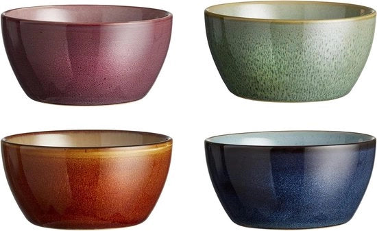 Set di piatti per snack e per antipasto in ceramica - 12 cm - 6 cm - set da 4 pezzi