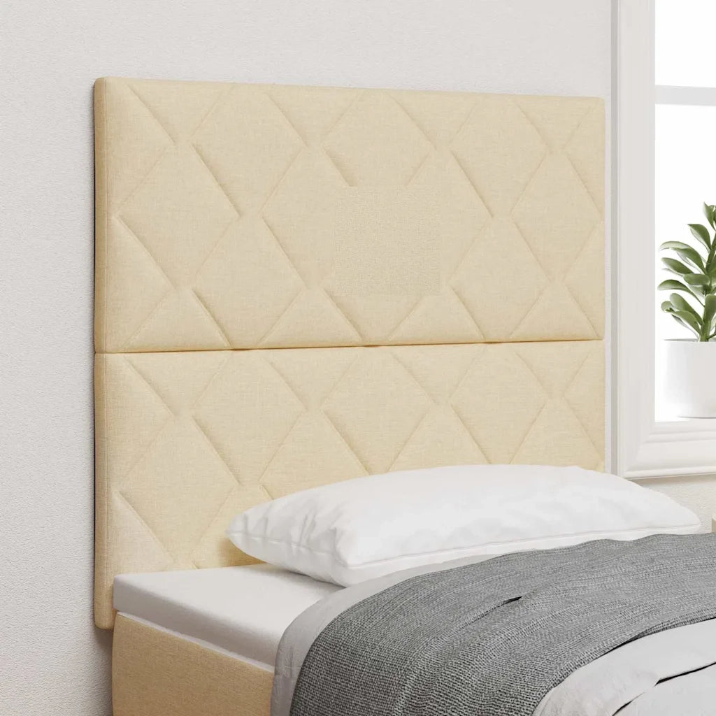 Testiera | Testata LED Crema 100 cm Tessuto