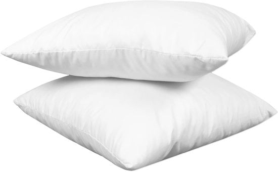 Set di 2 cuscini decorativi 40x40 cm - Bianco Polyester