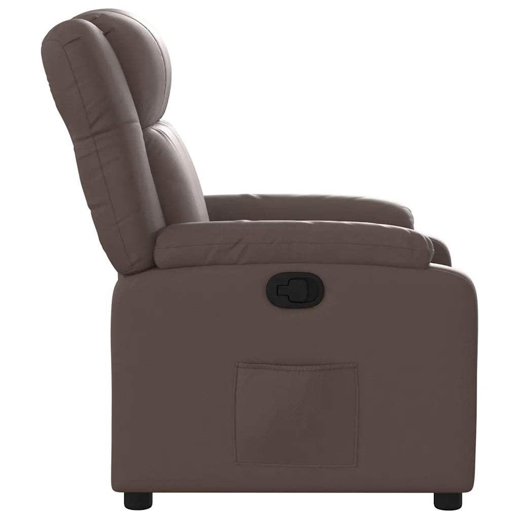 Divano Sedia-Poltrona Reclinabile Marrone in Similpelle 955226