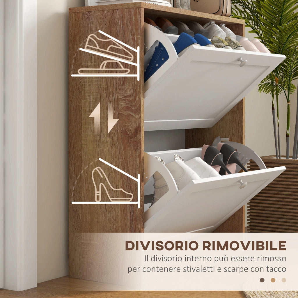 Scarpiera con 3 Ripiani Regolabili ¨C Minimal ¨C 60x24.5x75.5 cm