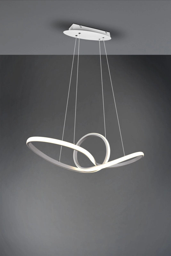 SANSA SOSPENSIONE LED 28W 3300lm, 4000K INFINITO BIANCA DIMMERABILE CON INTERRUTTORE L. 80CM