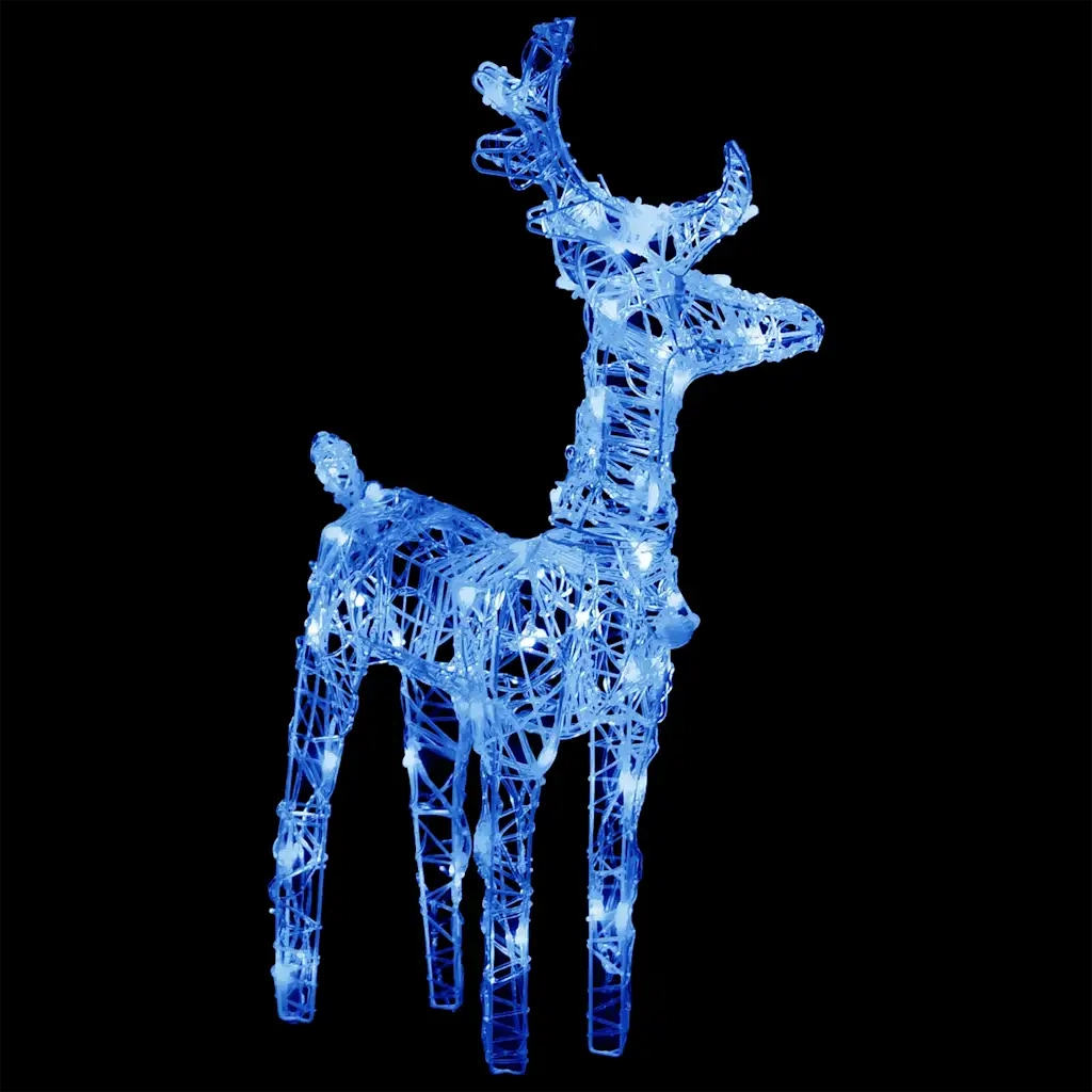 Renne di Natale 2 pz Blu 80 LED in Acrilico 342680
