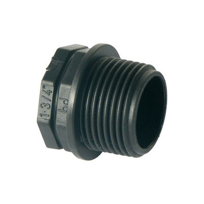 BUSSOLA DI RIDUZIONE IN PP NERO- 2x11/4- BUCCH- pezzi 1