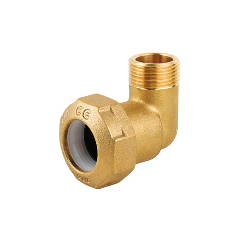 GOMITO MASCHIO IN OTTONE PER TUBO PE- 3/4 x 25- CAVAL- pezzi 1