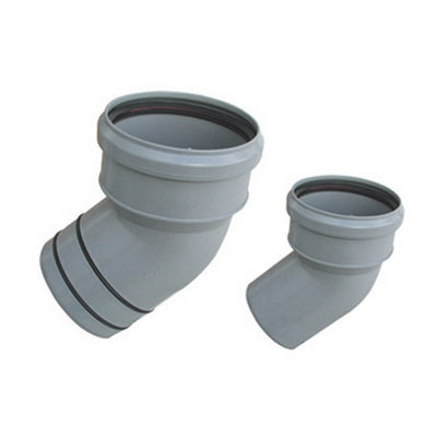 CURVA IN PP RIDUZIONE AL  PVC DIAM. 110 / 100  VALSIR- 45  °  con oring- VALSI- pezzi 1