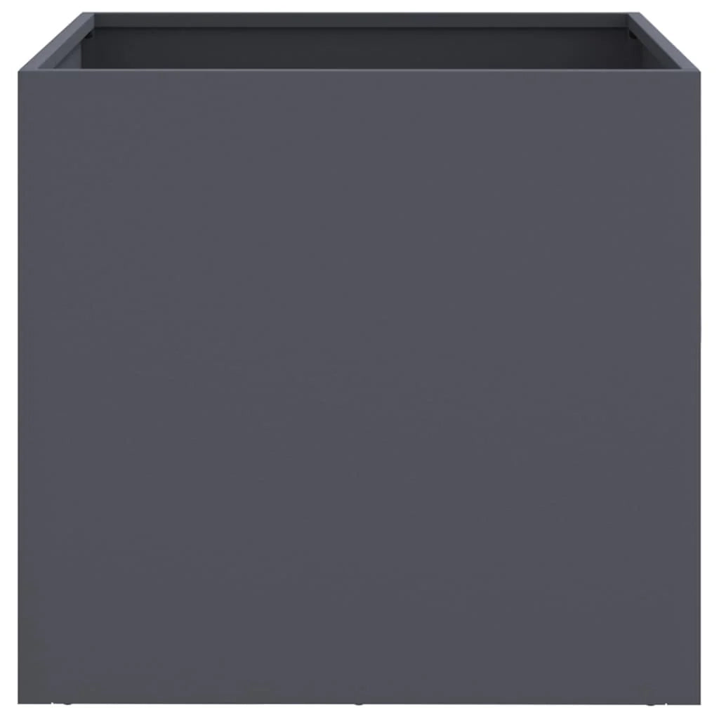 Fioriera rialzata per piante fiori terrazza giardino 49 x 47 x 46 cm acciaio antracite 02_0037620