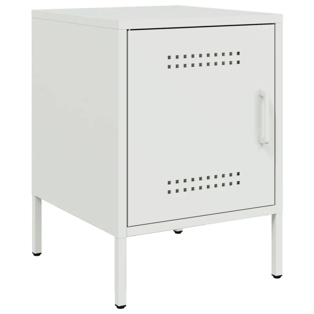 Comodini 2 pz Bianchi 36x39x50,5 cm in Acciaio 842921