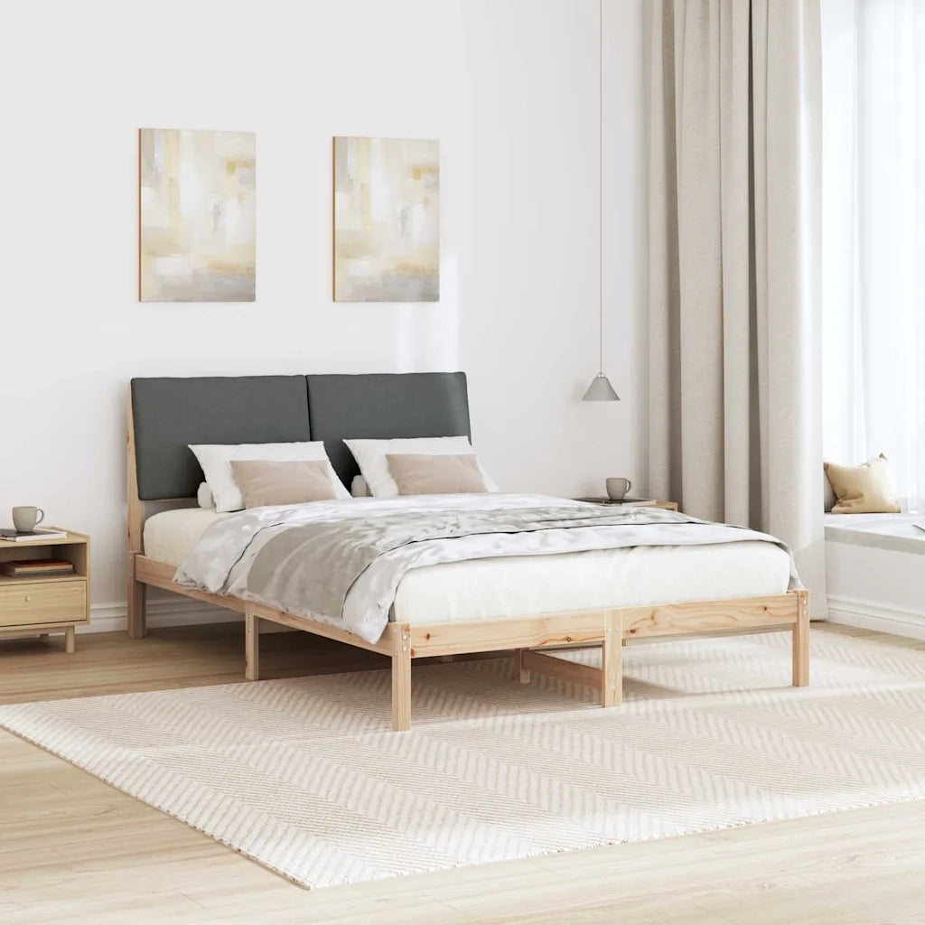 Struttura del Letto marrone e grigio scuro 140 x 190 cm