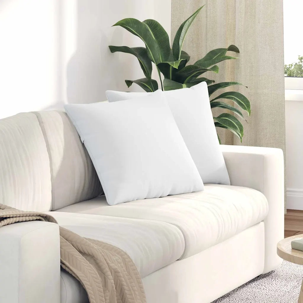 Cuscini da Divano 2 pcs Bianco 50 x 50 cm Tessuto 42013965