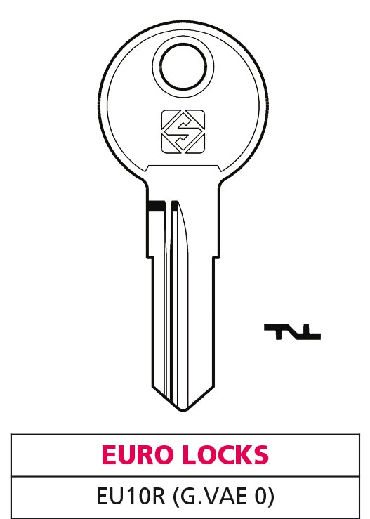 Silca CHIAVE ASC EU10R (G. VAE 0) EURO LOCKS 10.00 pz