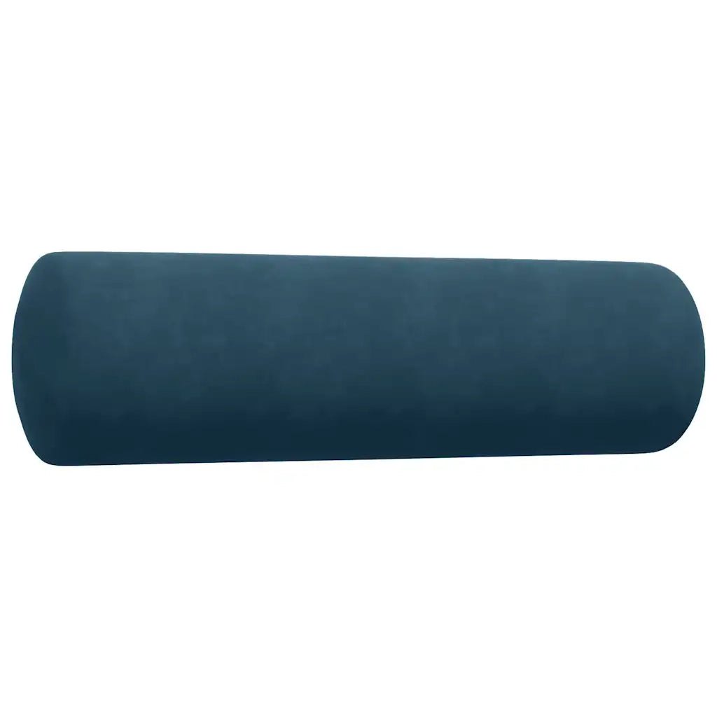 Set di Divani 3 pz con Cuscini e Rinforzi Blu in Velluto