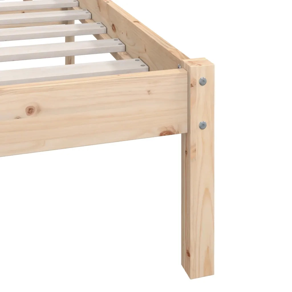Letto matrimoniale | Letto per adulti | Giroletto in Legno Massello 120x190 cm Small Double