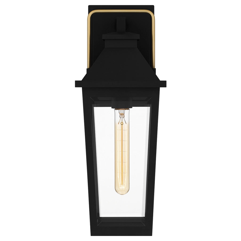 Applique esterna lanterna classica nera ottone E27 40W IP44