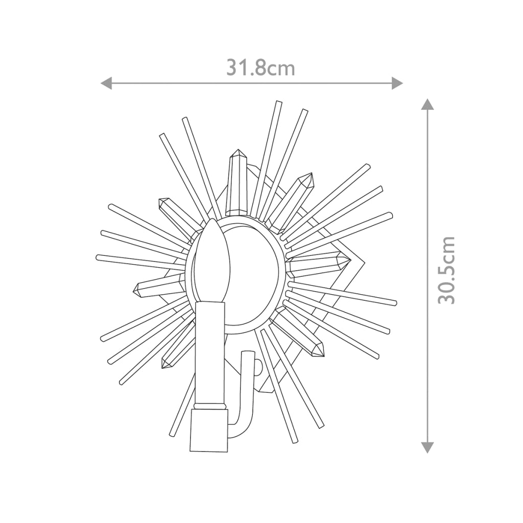 Applique Sun King Stella oro 1xE14 40W Gilded Nola