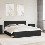 Struttura del letto Nero 180 x 200 cm Legno multistrato
