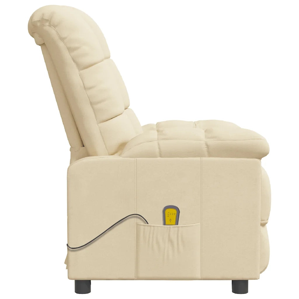 Poltrona Massaggiante Crema in Tessuto 289815