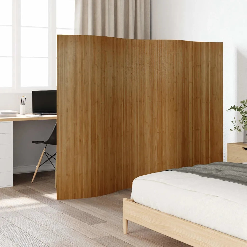 Divisorio Ambienti | Divider per stanze | Paravento Marrone Larghezza 250 cm Altezza 165 cm in Bamb¨´