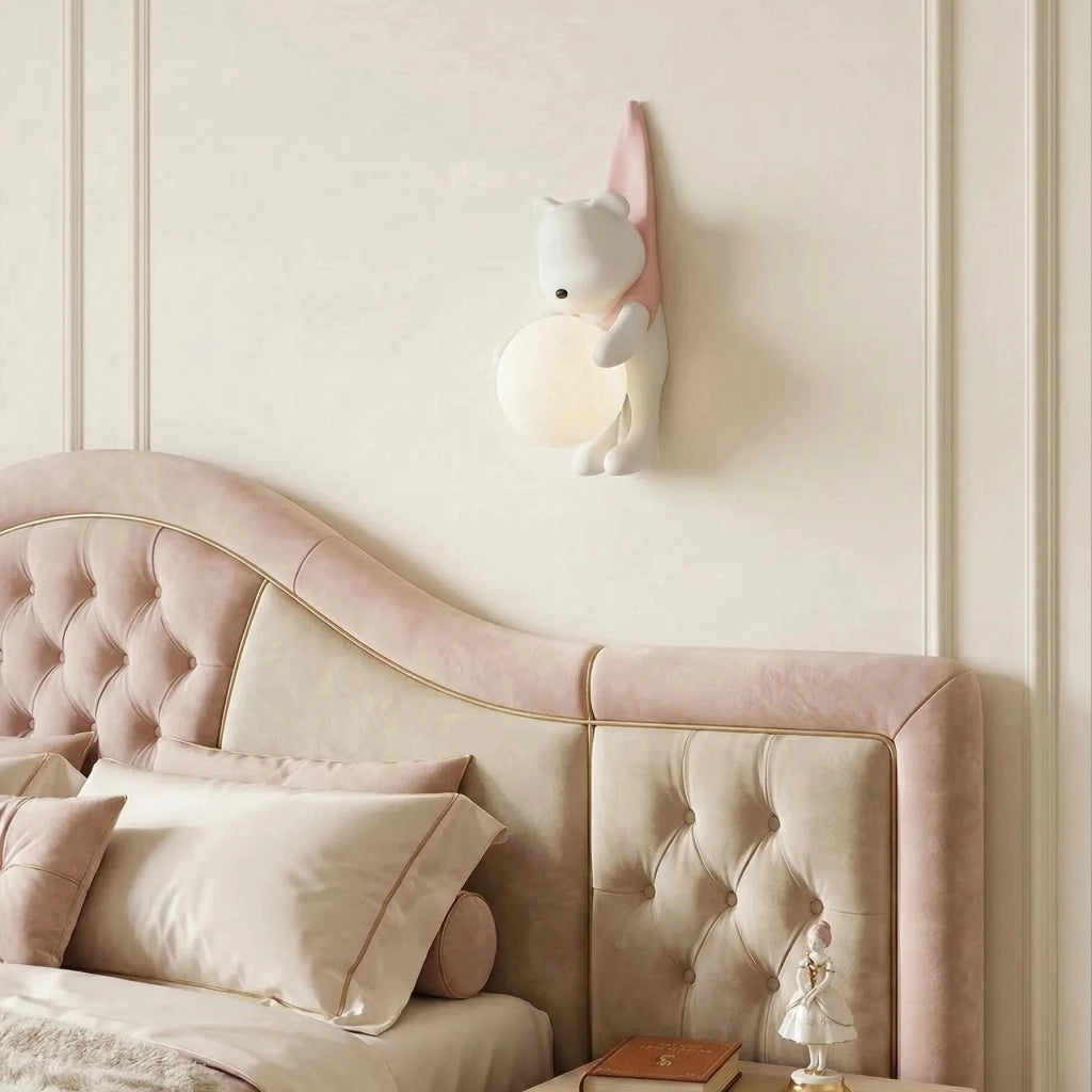 Lampada Da Parete Orso In Camicia G168-1w Pink