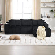 Set modulare divano - Xylo - 2 posti + chaise longue, velluto