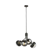 Lampadario Emibig Nova 4xE14 nero/vetro trasparente