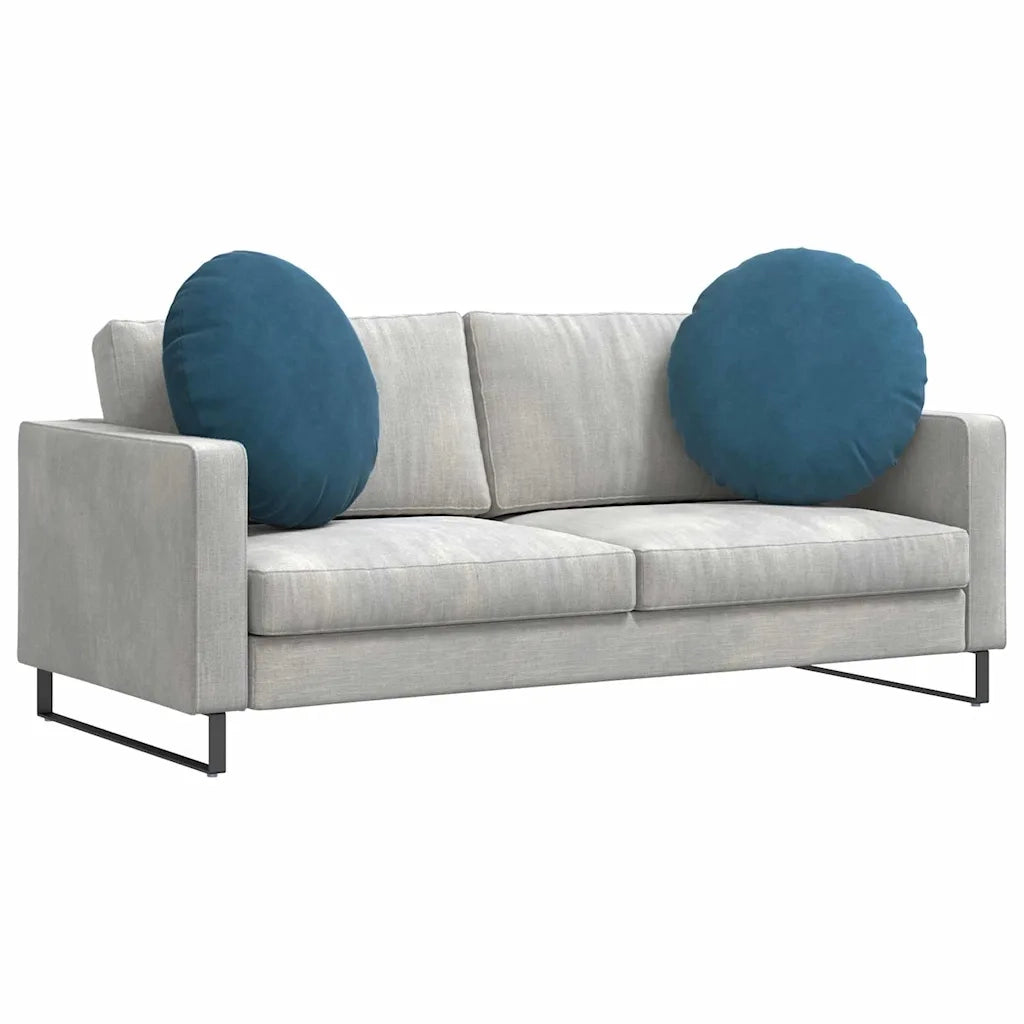 Cuscini per Seduta 2 pcs Blu Ø60 x 21 cm Velluto 42014210