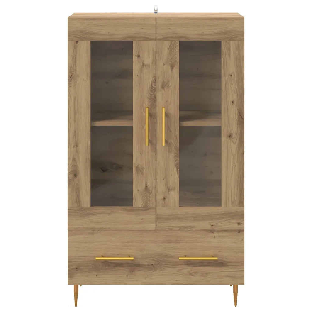 Credenza con Cassetto-Buffet-Armadio da cucina Rovere artigianale 69,5 x 31 x 115 cm 796736