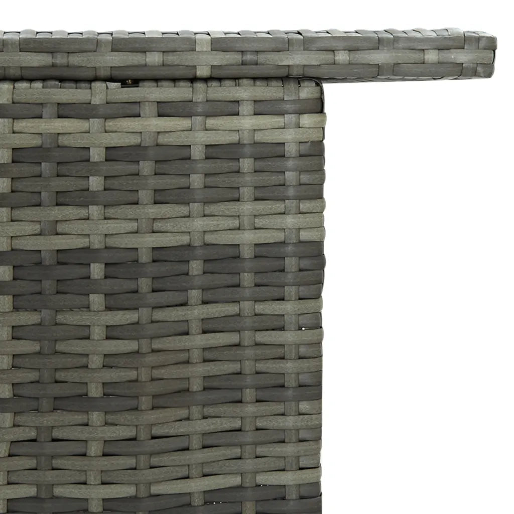Tavolo da Bar per Esterni Grigio 120x55x110 cm in Polyrattan 313469