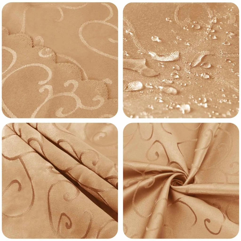 Tovaglia da Tavolo Ovale Beige 160 x 220 cm 42040166