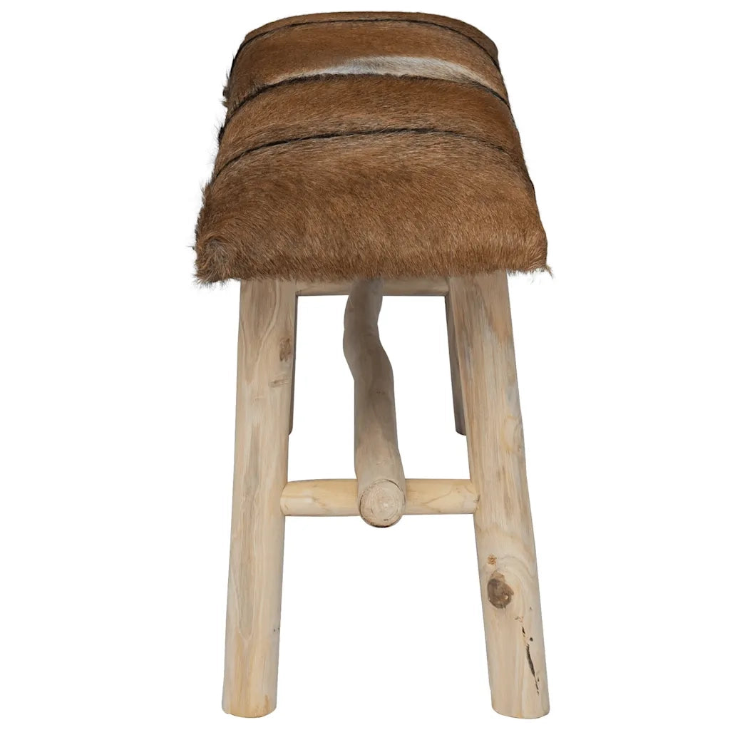Panca in Pelle di Capra e Teak 244547