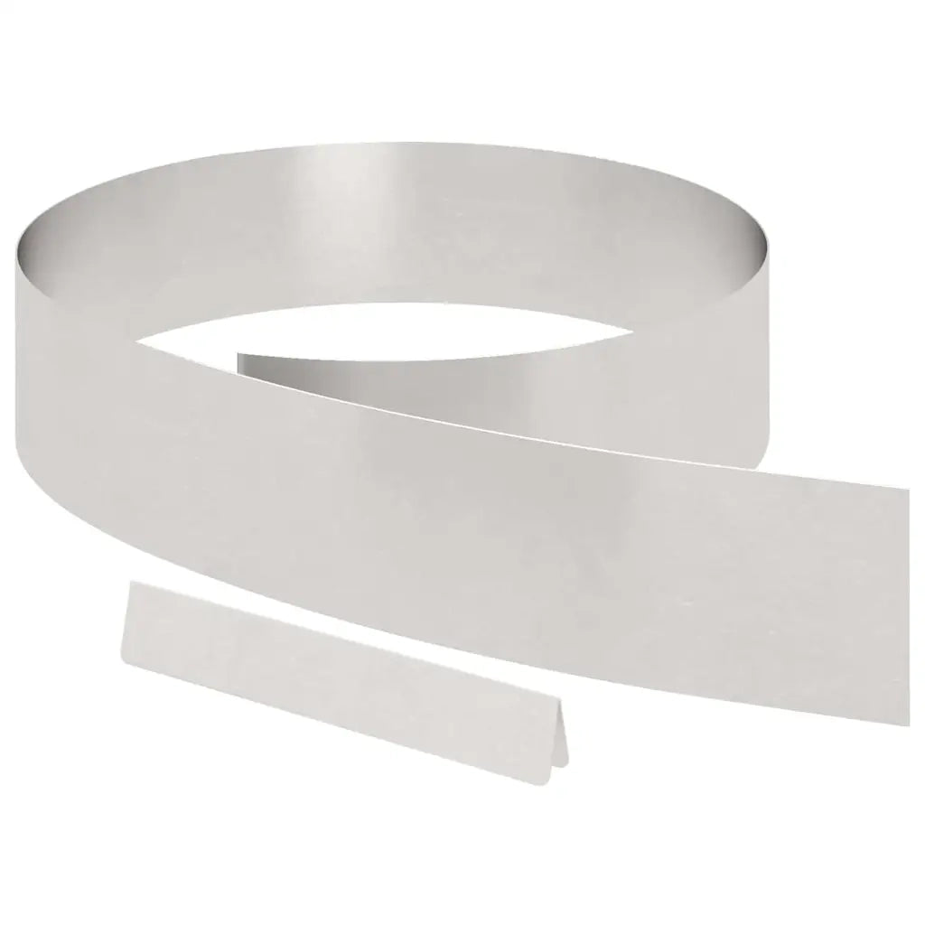 Bordura per Prato 4 pcs Argento 450 x 0.05 x 15 cm 868023