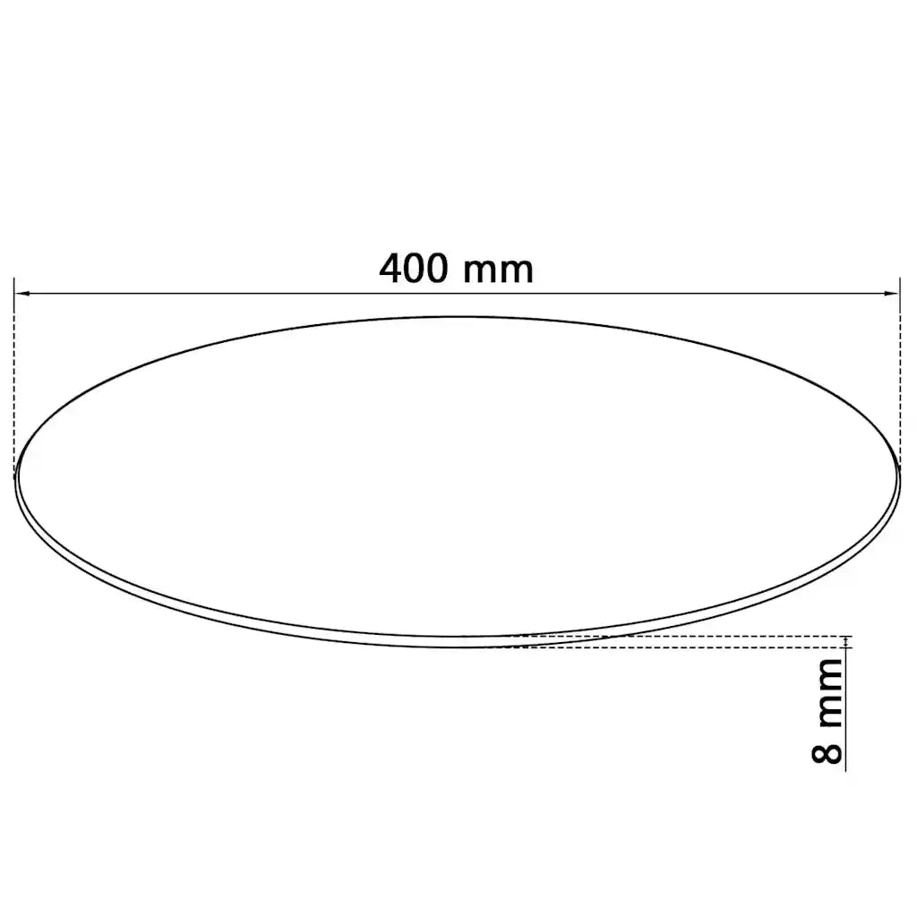 Superficie Tavolo in Vetro Temperato Rotonda 400 mm 243625