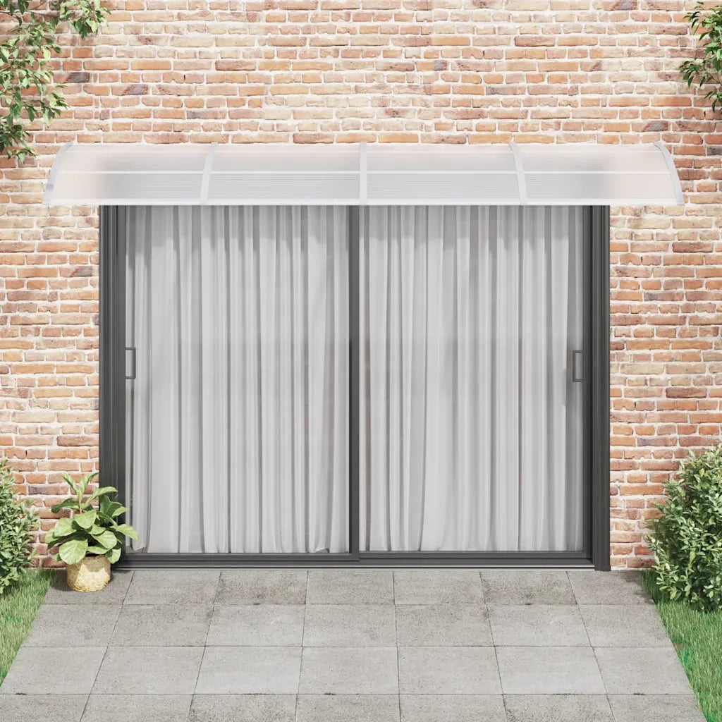 Pensilina per porta grigia 350x100 cm in policarbonato 153595