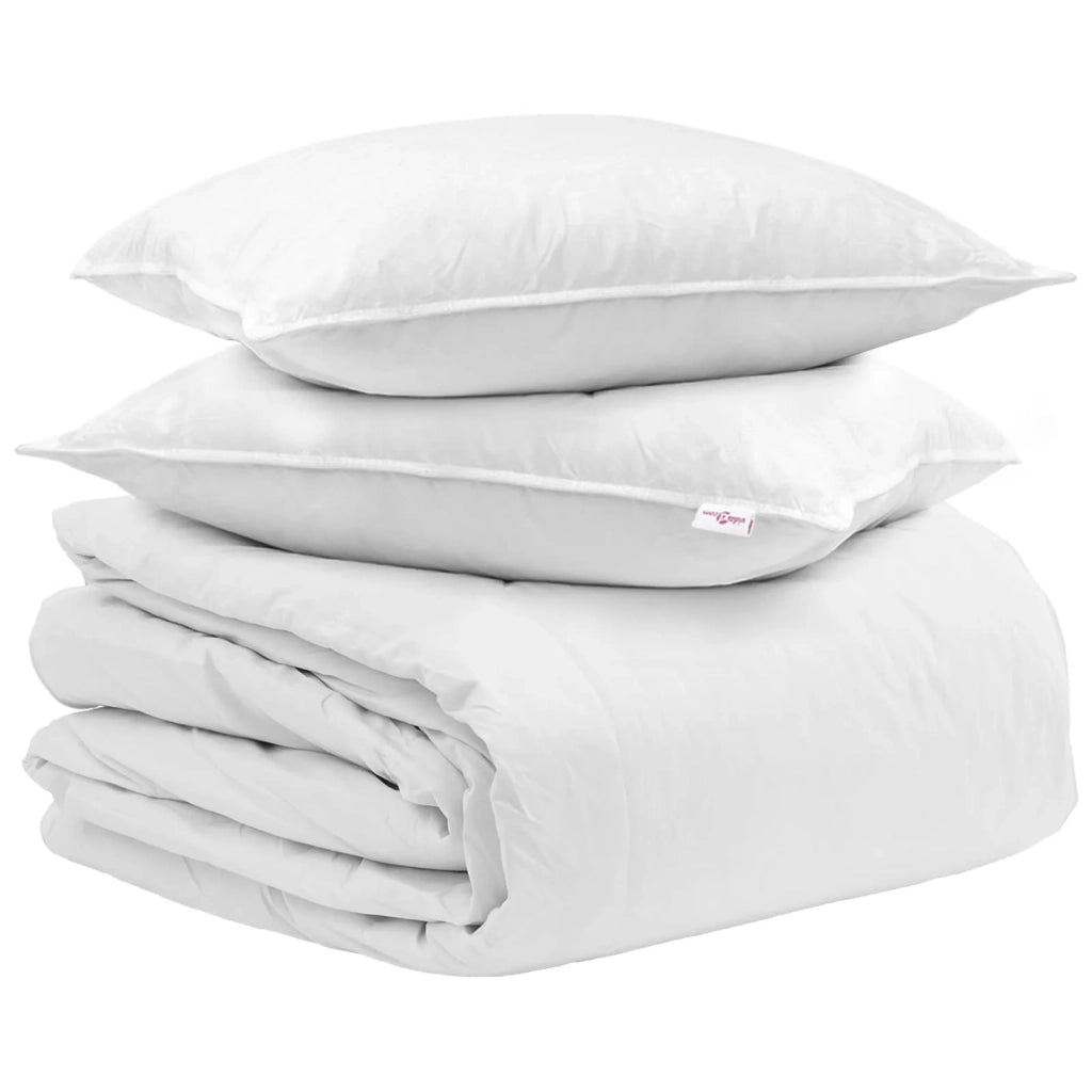 Set di Piumoni con cuscino 3 pcs Bianco Piuma d'anatra 3377062