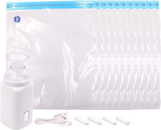 Kit di pompa a vuoto mini USB - 10 sacchetti di sigillatura a vuoto riutilizzabili - ricaricabile - articoli per la stampa 3D