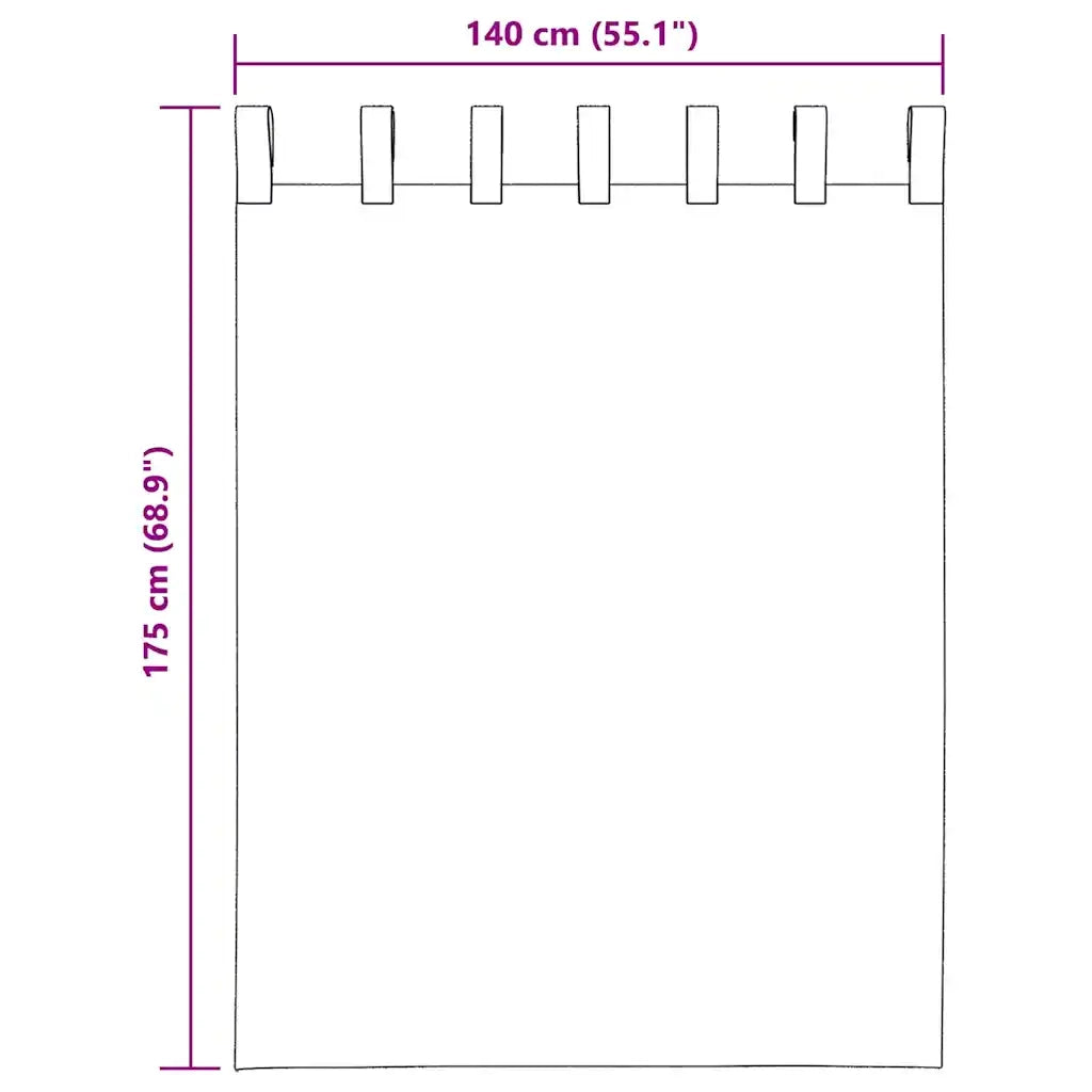 Tende in Voile con Passanti 2 pz Turchese 140x175 cm