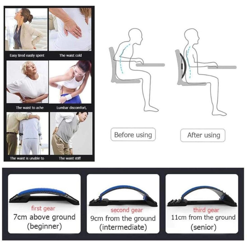 Trade Shop - Supporto Massaggiatore Per La Schiena Waist Stretch Supporto Lombare Regolabile -