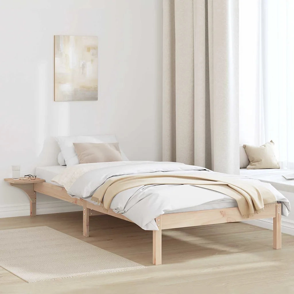Struttura del letto Naturale 100 x 200 cm Pino massello 873202