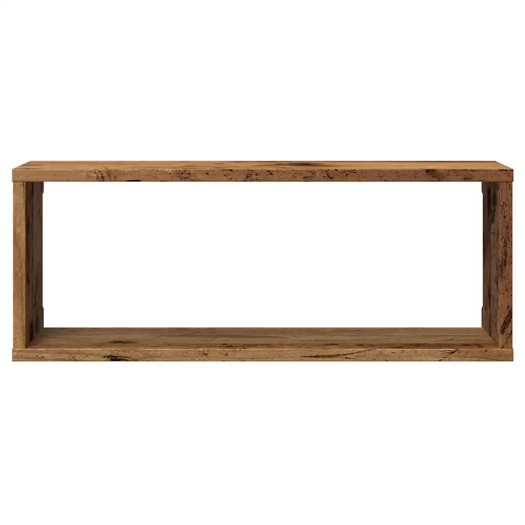 6 pz Mensole a Cubo Muro | Mensola a parete Legno Antico 60x15x23 cm in Truciolato
