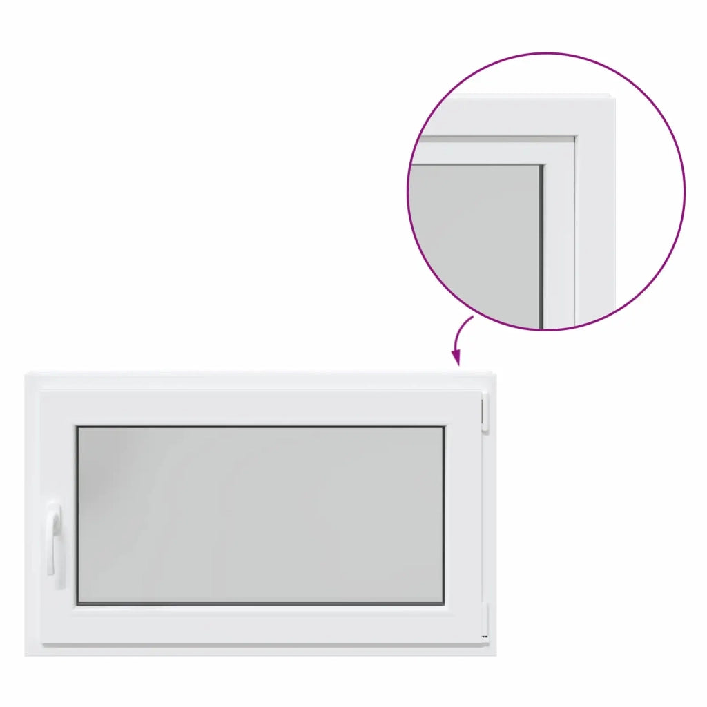 Finestra per Soffitta RISOR 100 x 50 cm PVC e Vetro Bianco CFW7082119