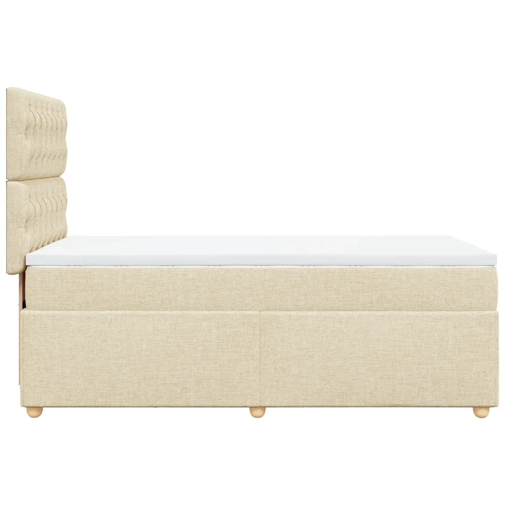 Giroletto a Molle con Materasso Crema 90x200 cm inTessuto 3291175