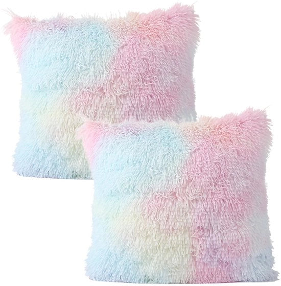 Set di cuscini decorativi da 2 pezzi - Dimensioni 45 x 45 cm - Piuma morbida - Adatto per divano e poltrone - Cuscini con copri cuscino