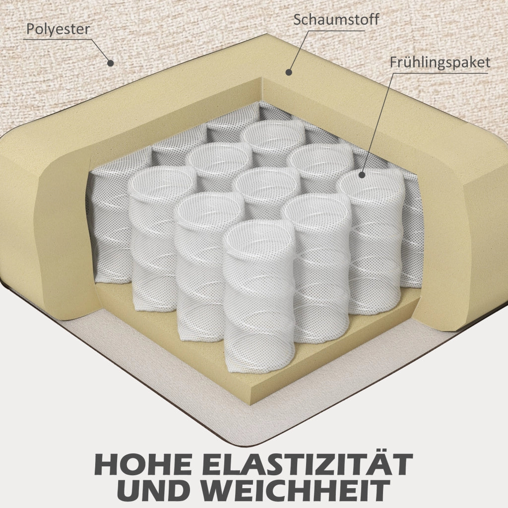 Divano 2 posti ¨C Xylo ¨C tessuto beige 134x71x82 cm