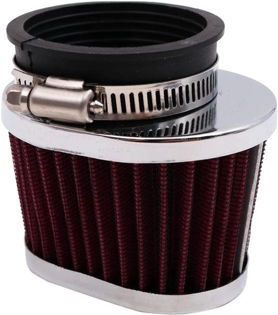 Filtro d'aria per motocicletta - Filtro d'aria di ingresso - Copricapello a forma di funghi - Filtro d'aria a forma di cerchio adattabile - Accessorio - Universale - Adatto per tutti i modelli - Nero 55MM.