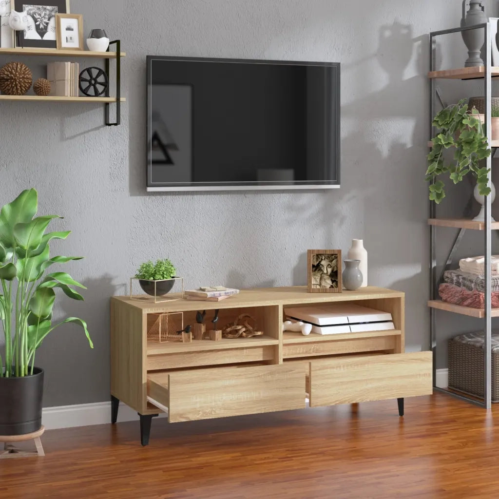 Mobile TV | Armadietto TV | Mobile Porta TV Rovere Sonoma 100x34,5x44,5 cm in Legno Multistrato