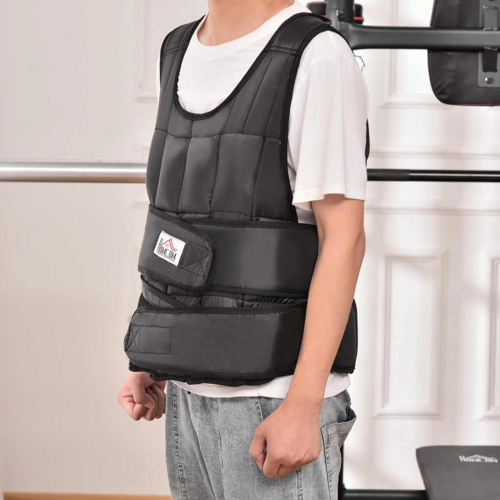 Giubbotto Zavorrato 30 kg ¨C Xylo ¨C Regolabile con 35 Sacchetti Oxford Metallo Nero 60x50 cm