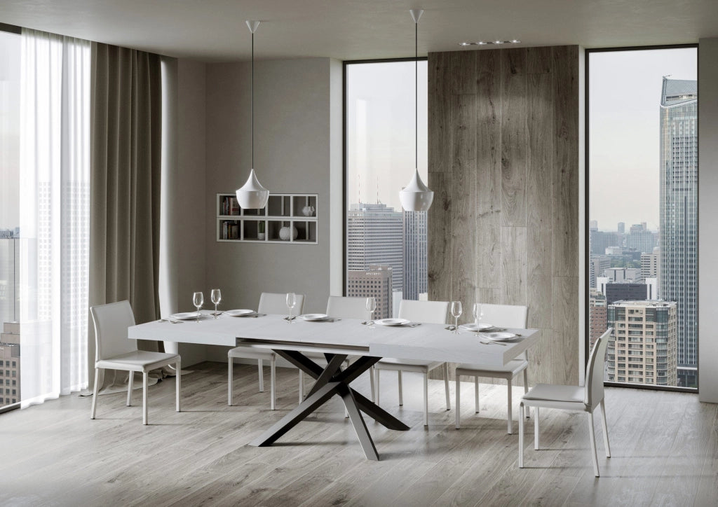 Tavolo Allungabile 180-440x90x77 cm Volantis Bianco Frassino