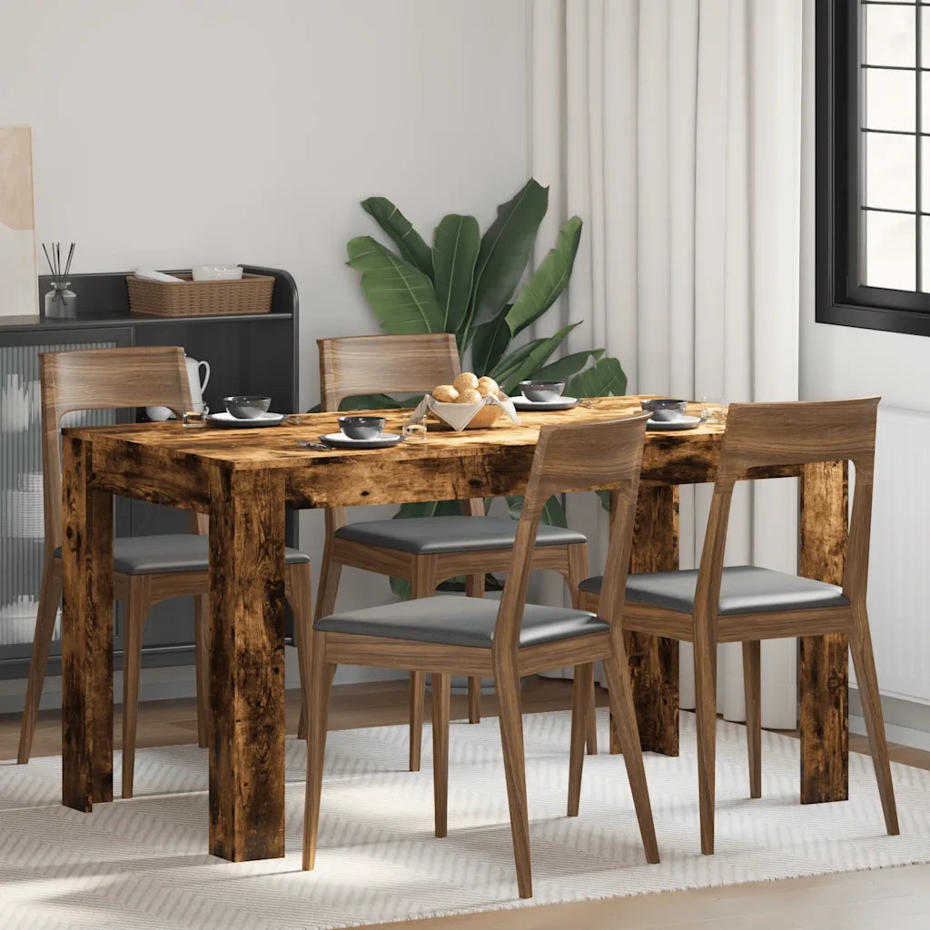 Tavolo da Pranzo Rovere Fumo 140x74,5x76 cm Legno Multistrato 815198